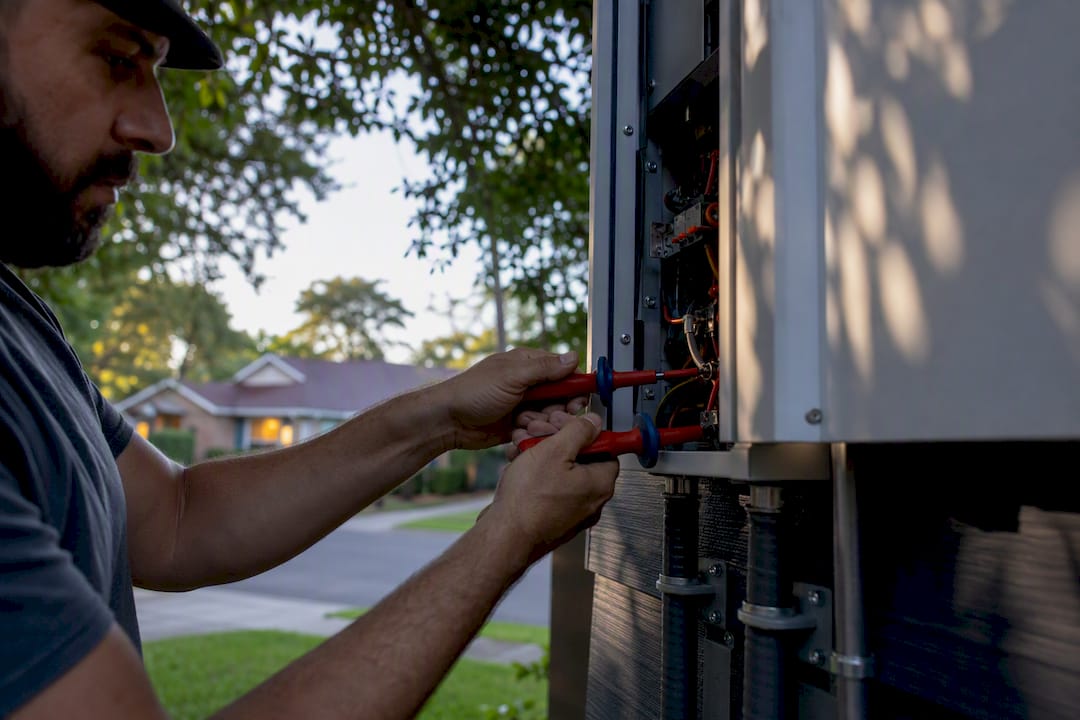 Electrician wiring home battery backup