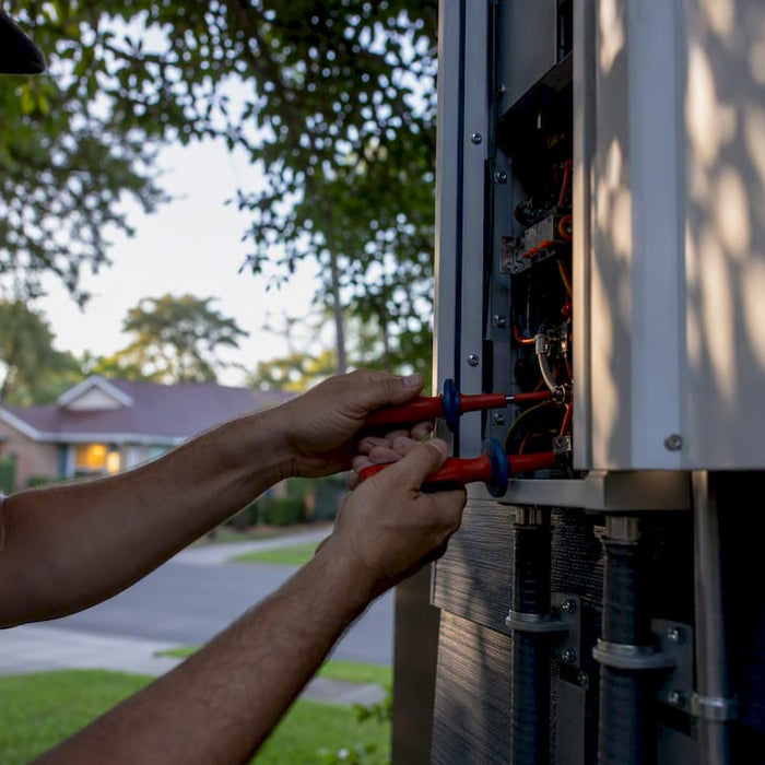 Electrician wiring home battery backup