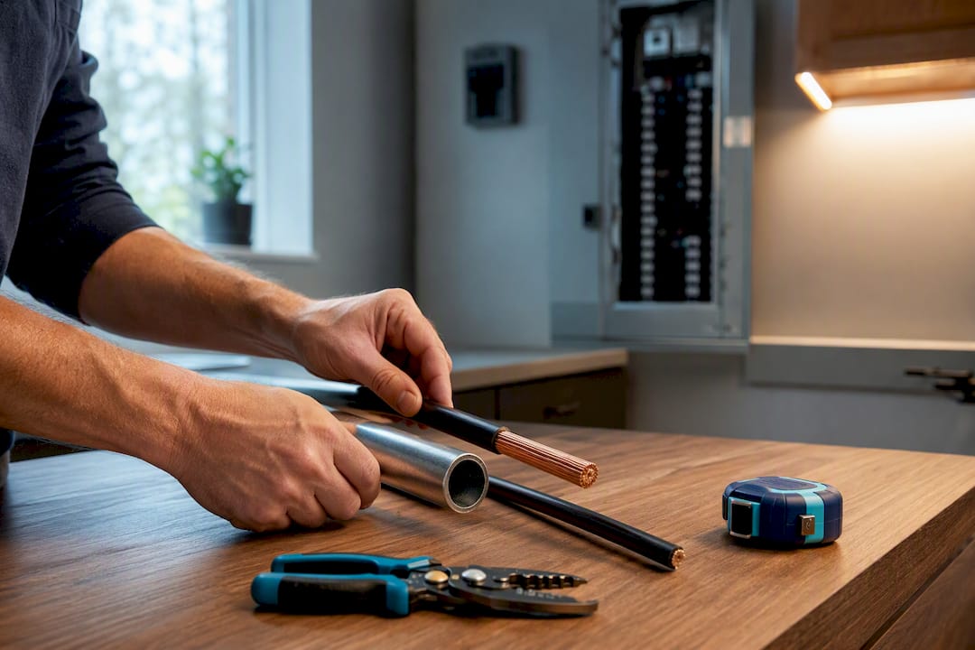 Measuring electrical conductors for EV charger wiring