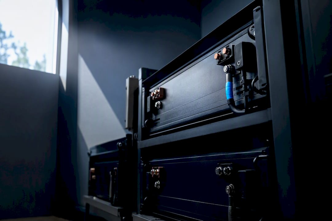 Anonymous home battery modules in utility room