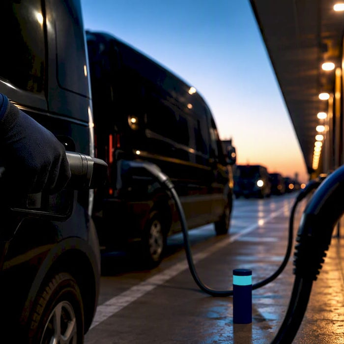 Fleet charging lane during peak demand