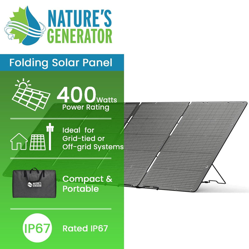 Nature's Generator Folding 400W Solar Panel
