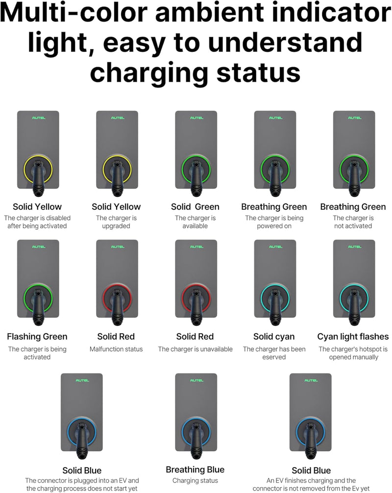 Autel AC Single 50A 12kW Commercial EV Charger
