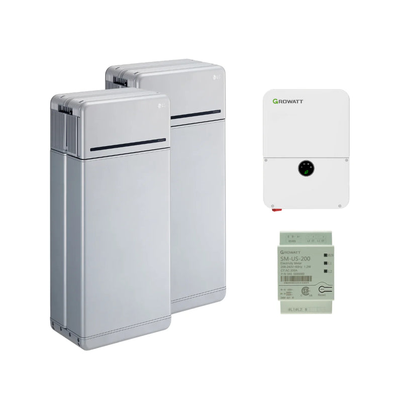 LG 16H Prime 16kWh Battery Bundle with Growatt Grid-Tie Inverter | Whole-Home Solar Storage