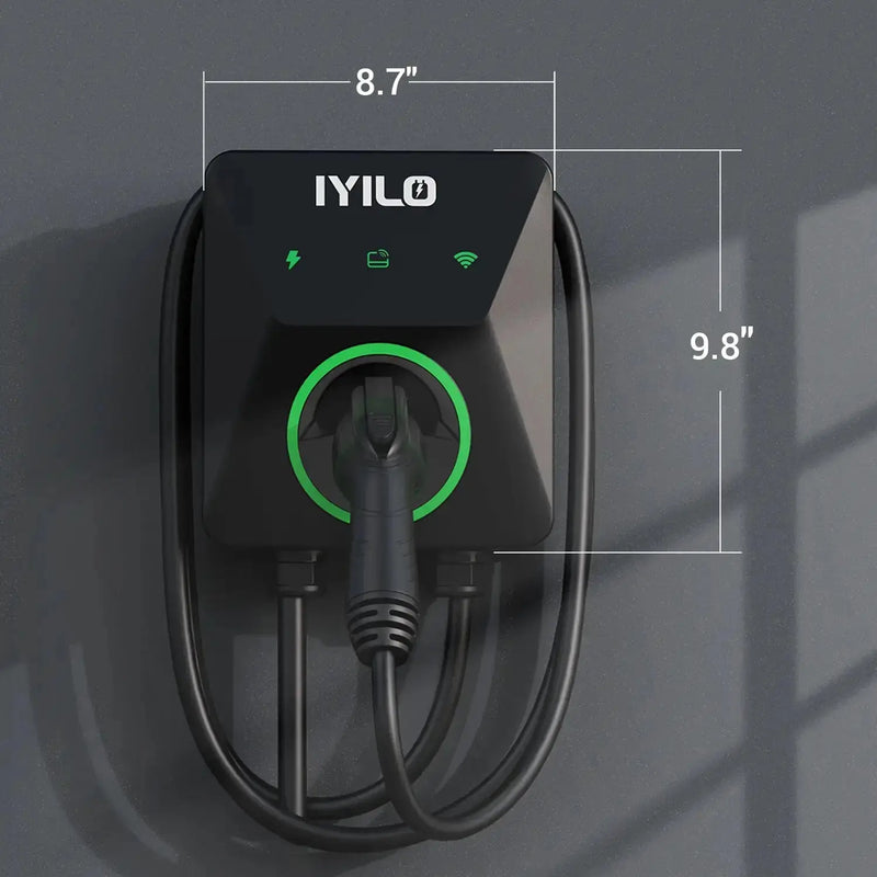 IYILO Level 2 EV Charger NEMA 14-50 J1772 Wall-mounted Plug In - 40A