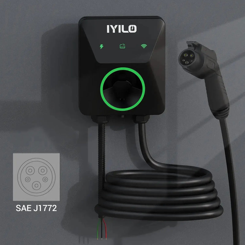 IYILO Level 2 EV Charger J1772 Wall-mounted Hardwired - 48A